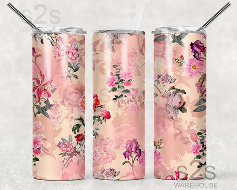 Tumbler Transfer - Floral 104