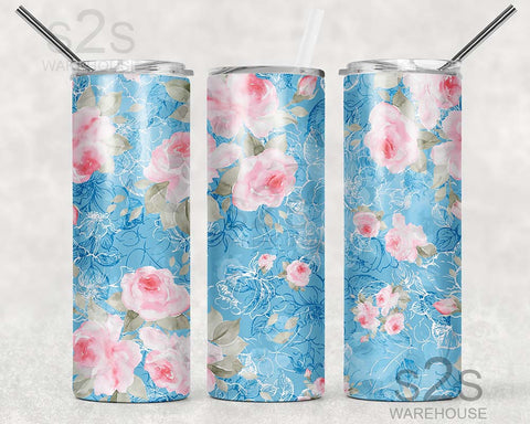 Tumbler Transfer - Floral 121