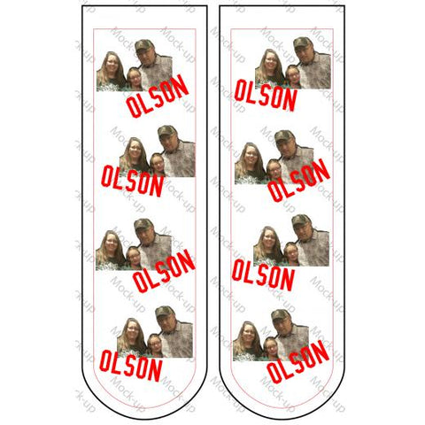 Sock Sublimation Transfer Mock-up - 11 x 17