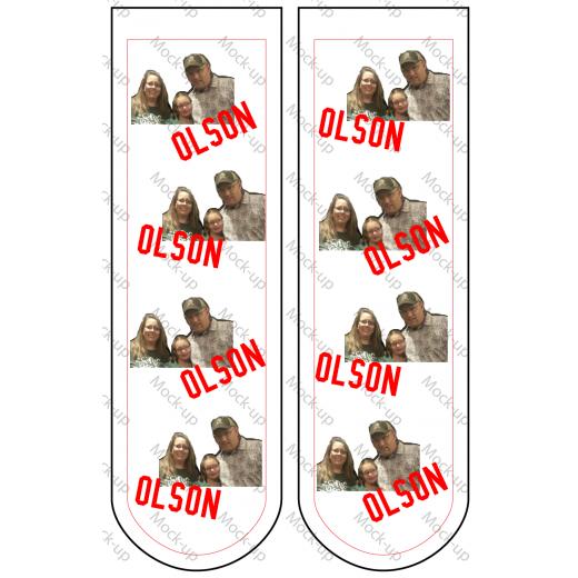 Sock Sublimation Transfer Mock-up - 11 x 17