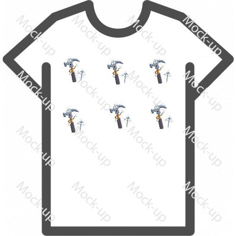 Digital Transfer Shirt Mock-up 11 x 8.5 - Landscape