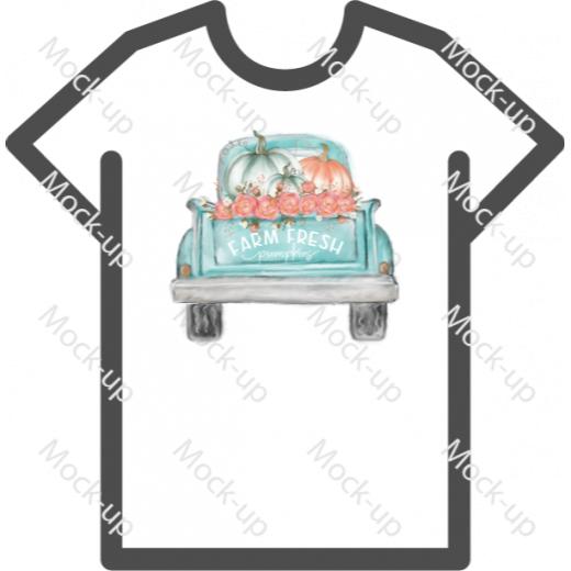 Digital Transfer Shirt Mock-up 11 x 8.5 - Landscape