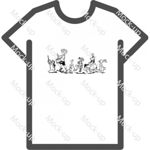 Digital Transfer Shirt Mock-up 11 x 8.5 - Landscape