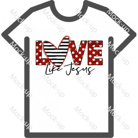 Digital Transfer Shirt Mock-up 11 x 8.5 - Landscape