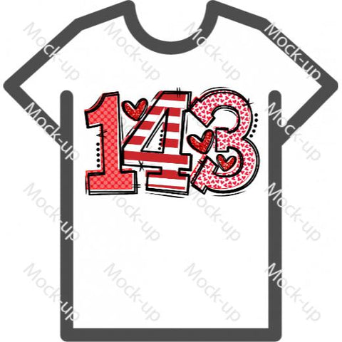 Digital Transfer Shirt Mock-up 11 x 8.5 - Landscape