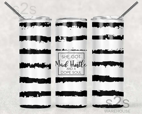 Tumbler Transfer - Mad Hustle Striped 237