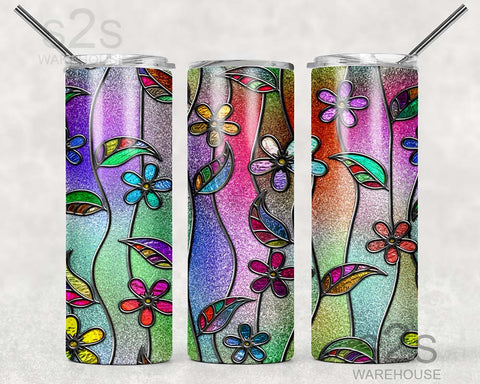 Tumbler Transfer - Floral 319