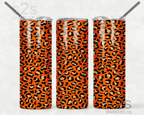 Tumbler Transfer - Leopard Orange 365