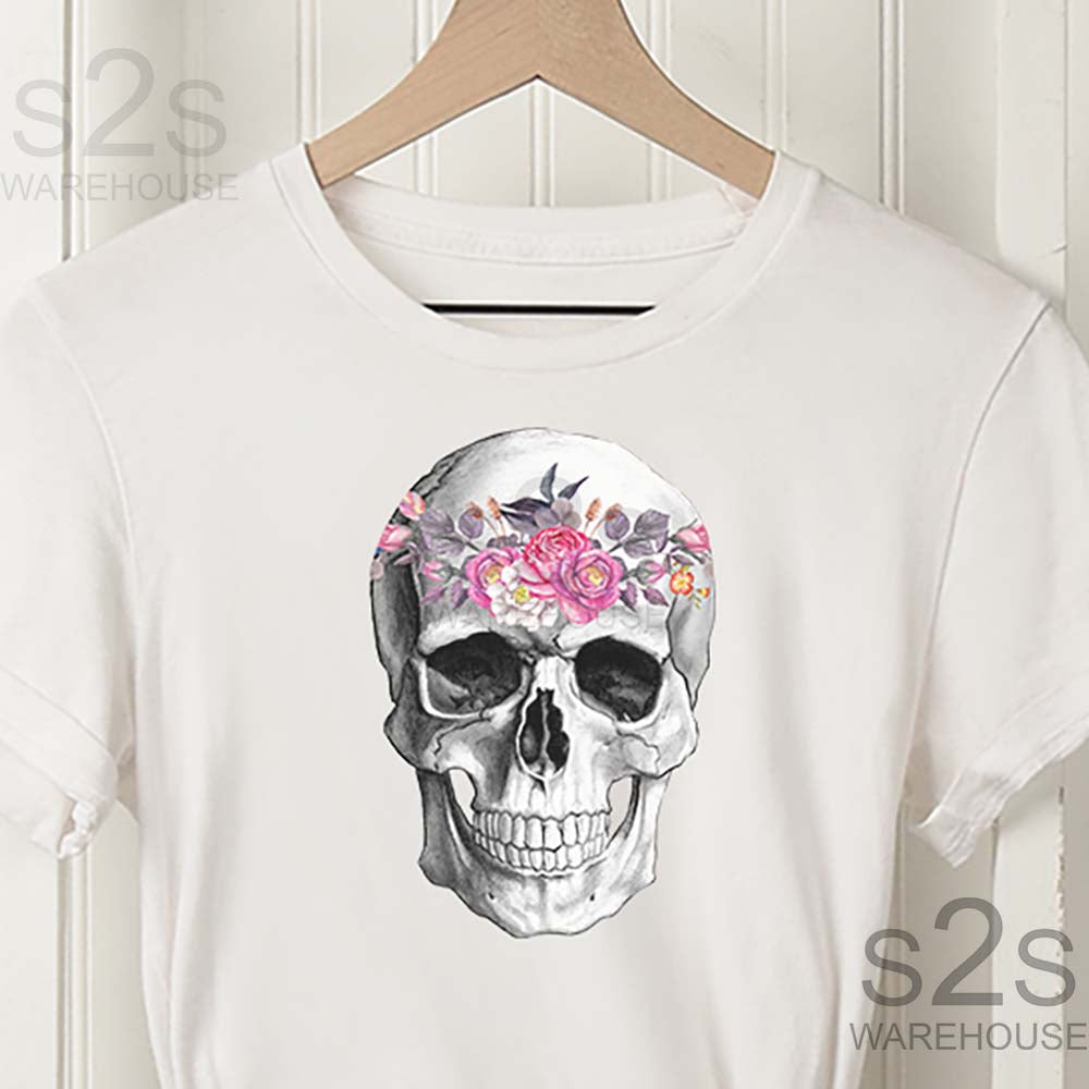 Floral Halo Skull