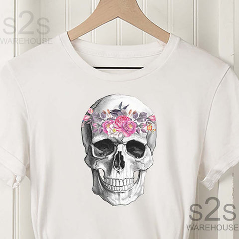 Floral Halo Skull