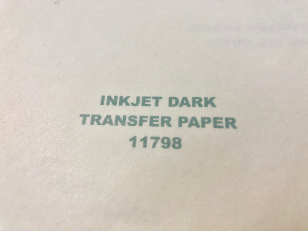 Iron On Heat Transfer Paper for Inkjet Printers - Dark Color Garments
