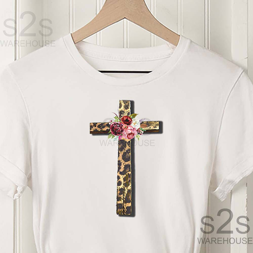 Leopard Floral Cross