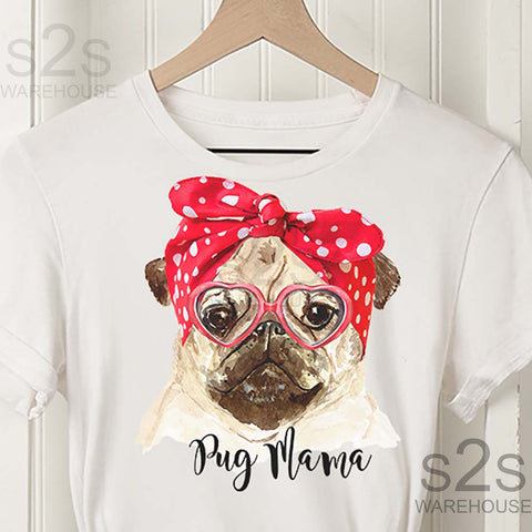 Pug Polka Headband pug Mama2