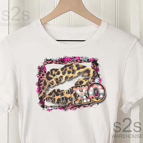 Xo Leopard Lips Pink Frame
