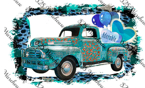 Adorable Blue Truck X