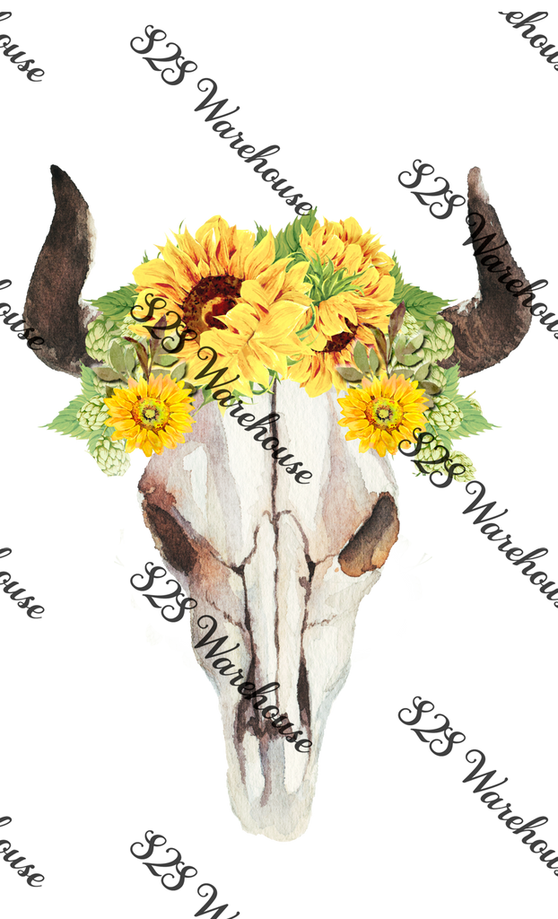 Boho Skull Sunflower