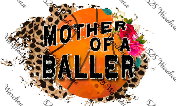 Floral Mother Baller Basketball